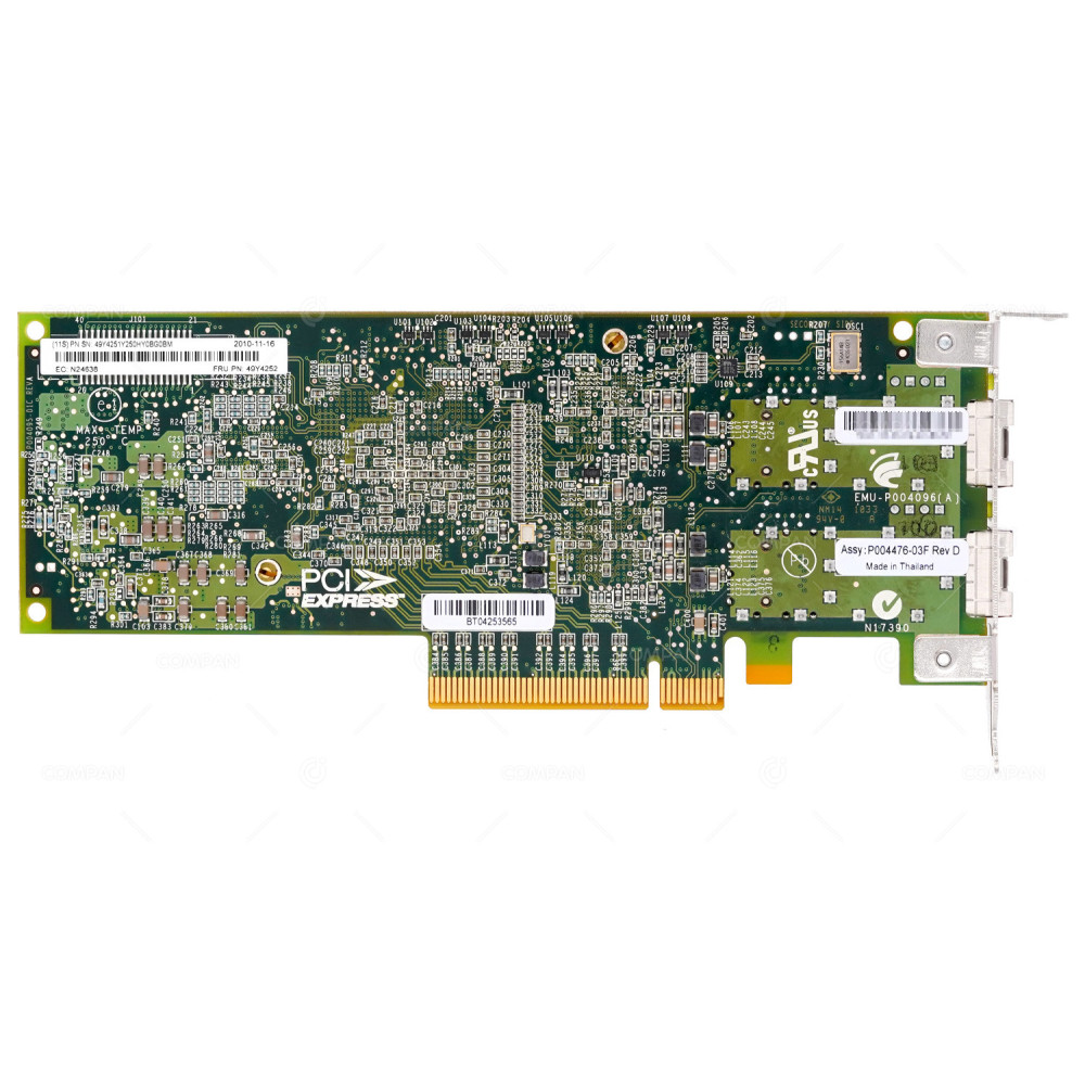 49Y4252 LP  IBM EMULEX DUAL PORT 10GB SFP+ VIRTUAL FABRIC ADAPTER LOW PROFILE